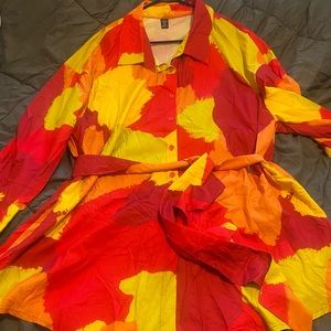 Fiery button down Dress